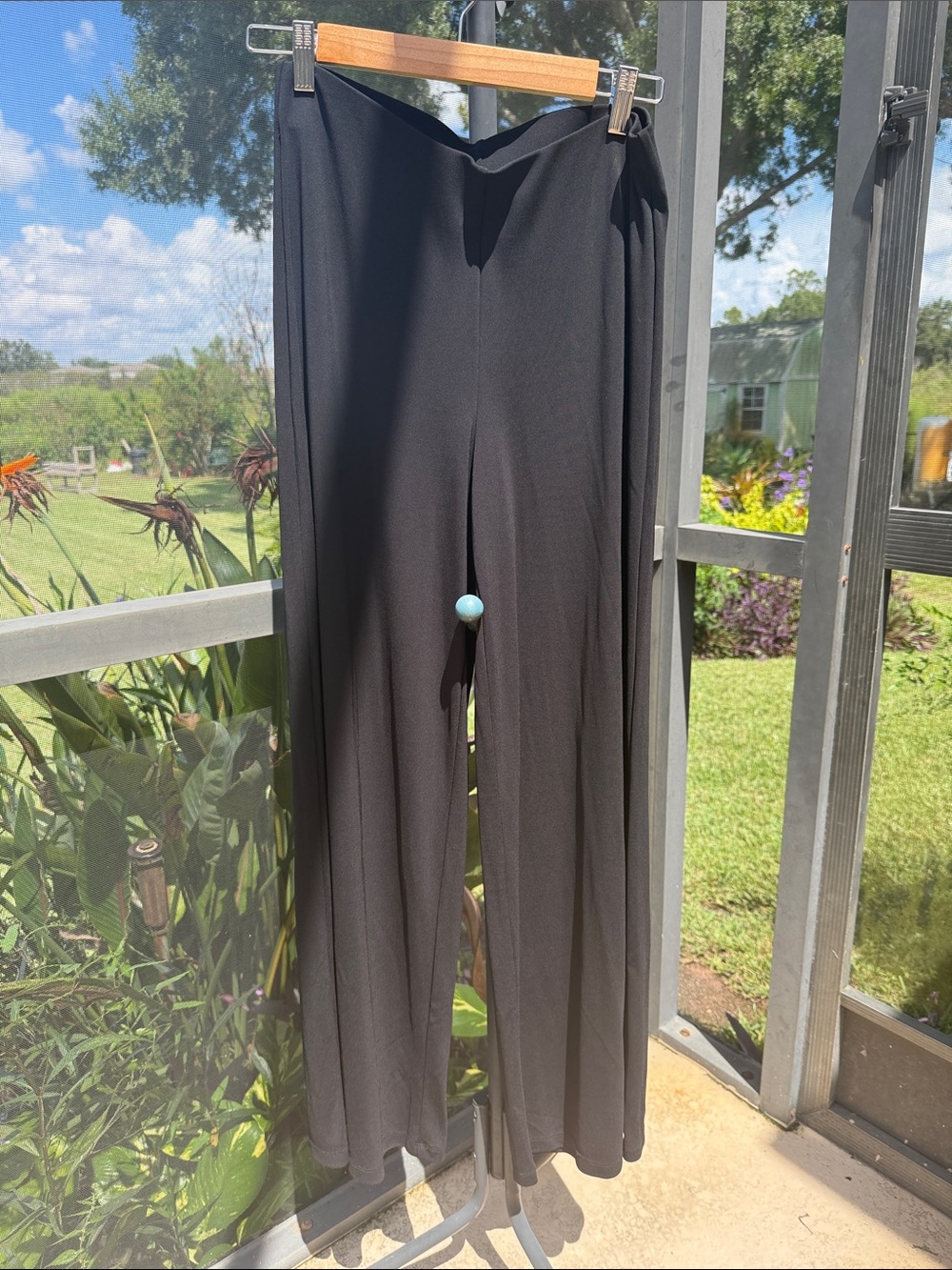 Lauren Ralph Lauren Black Wide-Leg Pull-On Pants